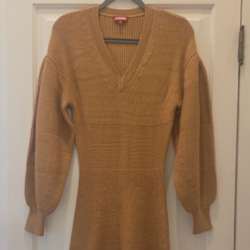 Staud Beautiful Camel Colored Sweater Dress In Great Condition!